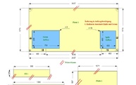 CAD Zeicnung der Neolith Arbeitsplatte, Tischplatte und Fensterbänke 