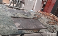 Produktion - Atlas Granit Arbeitsplatte mit Ausschnitt