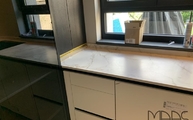 Entzo Dekton Arbeitsplatten und Wischleisten in Karlsruhe montiert