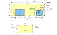 CAD Zeichnung der zwei Dektonplatten