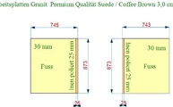 Zeichnung der Granit Seitenwangen Coffee Brown