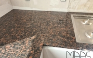 2 cm dicke Tan Brown Granit Arbeitsplatte