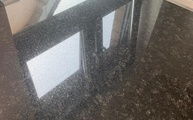Polierte Nero Assoluto Zimbabwe Granit Küchenarbeitsplatten