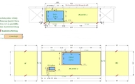 CAD Zeichnung der Küche in Kerpen mit Infinity Arbeitsplatten und Seitenwangen