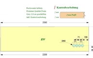 CAD Zeichnung der Infinity Rückwand
