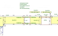 CAD Zeichnung der neun Granit Arbeitsplastten