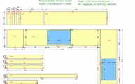 CAD Zeichnung der Granit Arbeitsplatten, Rückwände und Fensterbänke 