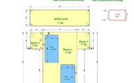 CAD Zeichnung der Granit Arbeitsplatten und Rückwand 
