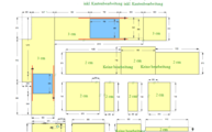 CAD Zeichnung der Granit Arbeitsplatten und Rückwände