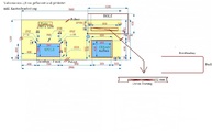 CAD Zeichnung Arbeitsplatten und Fensterbank