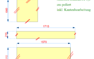 CAD Zeichnung der Granit Arbeistplatten 