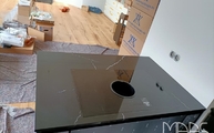 Kücheninsel mit 203T Nero Marquina CTX-BasicQuarz Arbeitsplatte