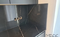 203T Nero Marquina CTX-BasicQuarz Arbeitsplatten in Koblenz montiert