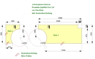 CAD Zeichnung der Dektonplatten für die Außenküche