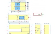 Zeichnung der 7 Silestone Arbeitsplatten