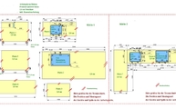 CAD Zeichnung der 2 Küchen in Koblenz