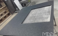 Produktion - Krishna Black Granit Arbeitsplatte mit Ausschnitt