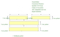 Zeichnung der gelieferten Caesarstone Fensterbänke