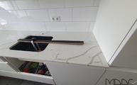 Spüle in der 8868 Argos White CTX-BasicQuarz Arbeitsplatte