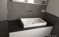 Granit  Waschtisch Assoluto Black Extra mit Waschbecken