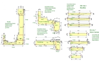 CAD Zeichnung der Marmor Kaminabdeckung und Fensterbänke 