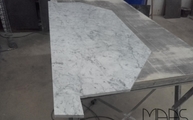 Produktion - Marmor Fensterbänke Bianco Carrara C mit Schrägschnitten