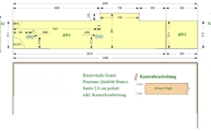 CAD Zeichnung der Granit Rückwände