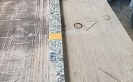 Produktion - Bianco Sardo Granit Wischleisten