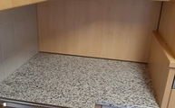 Bianco Sardo Granit Arbeitsplatte in Köln montiert