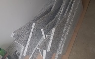 Granit Treppenbeläge Bianco Sardo in Köln geliefert