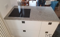 Kücheninsel mit Ceranfeld - Blanco Cristal Extra Granit Arbeitsplatten