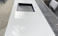 Produktion - Polierte Silestone Arbeitsplatte Blanco Maple