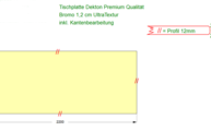 CAD Zeichnung der Tischplatte