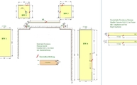 CAD Zeichnung der Porcelanosa Rückwände