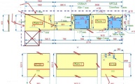 CAD Zeichnung der Level Keramik Arbeitsplatten und Wischleisten