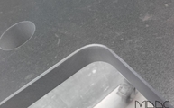 Produktion - Rundungen im Ausschnitt - Calatorao Neolith Arbeitsplatte