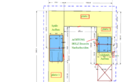 CAD Zeichnung der drei Silestone Arbeitsplatten