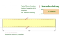 CAD Zeichnung der Marmor Fensterbank mir Wasserrillen