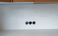 Danae Dekton Rückwand in 0,8 cm Stärke und mit Bohrungen für Steckdosen