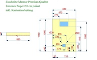 Zeichnung der nachträglich bestellten Marmorplatten