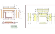 CAD Zeichnung der Kaminabdeckung aus Silestone