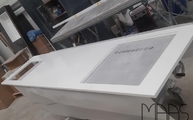 Produktion - Eternal Statuario Silestone Arbeitsplatte mit Ausschnitten