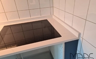 Ceranfeld in der Eternal Statuario Silestone Arbeitsplatte