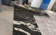 Produktion - Belvedere Granit Arbeitsplatte in L-Form