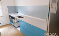 IKEA Küche mit Blanco Zeus Extreme Silestone Arbeitsplatten und Wischleisten
