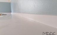 Suede Oberfläche der Blanco Zeus Extreme Silestone Arbeitsplatte und Wischleisten