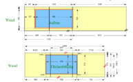 IKEA Küche mit Silestone Arbeitsplatten - CAD Zeichnung