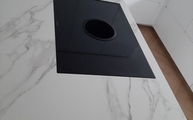 Statuario Michelangelo Level Keramik Arbeitsplatte und Seitenwange