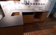 Küche in Köln mit Jaddish Schiefer Arbeitsplatten