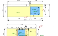 CAD Zeichnung der Schiefer Arbeitsplatten 